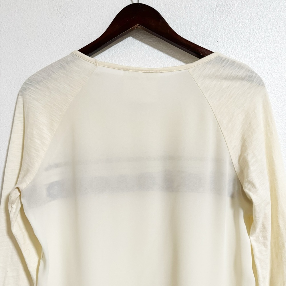 Cut + Sew Floral Embroidered Mixed Media Long Sleevet - Picture 7 of 11